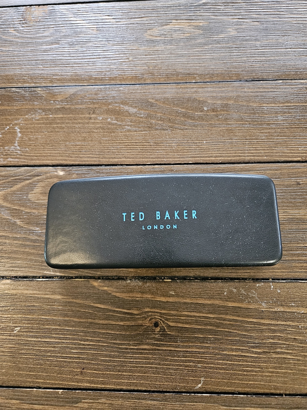 Ted Baker London Black Hard Eyeglasses Sunglasses Case Blue Velvet Interior
